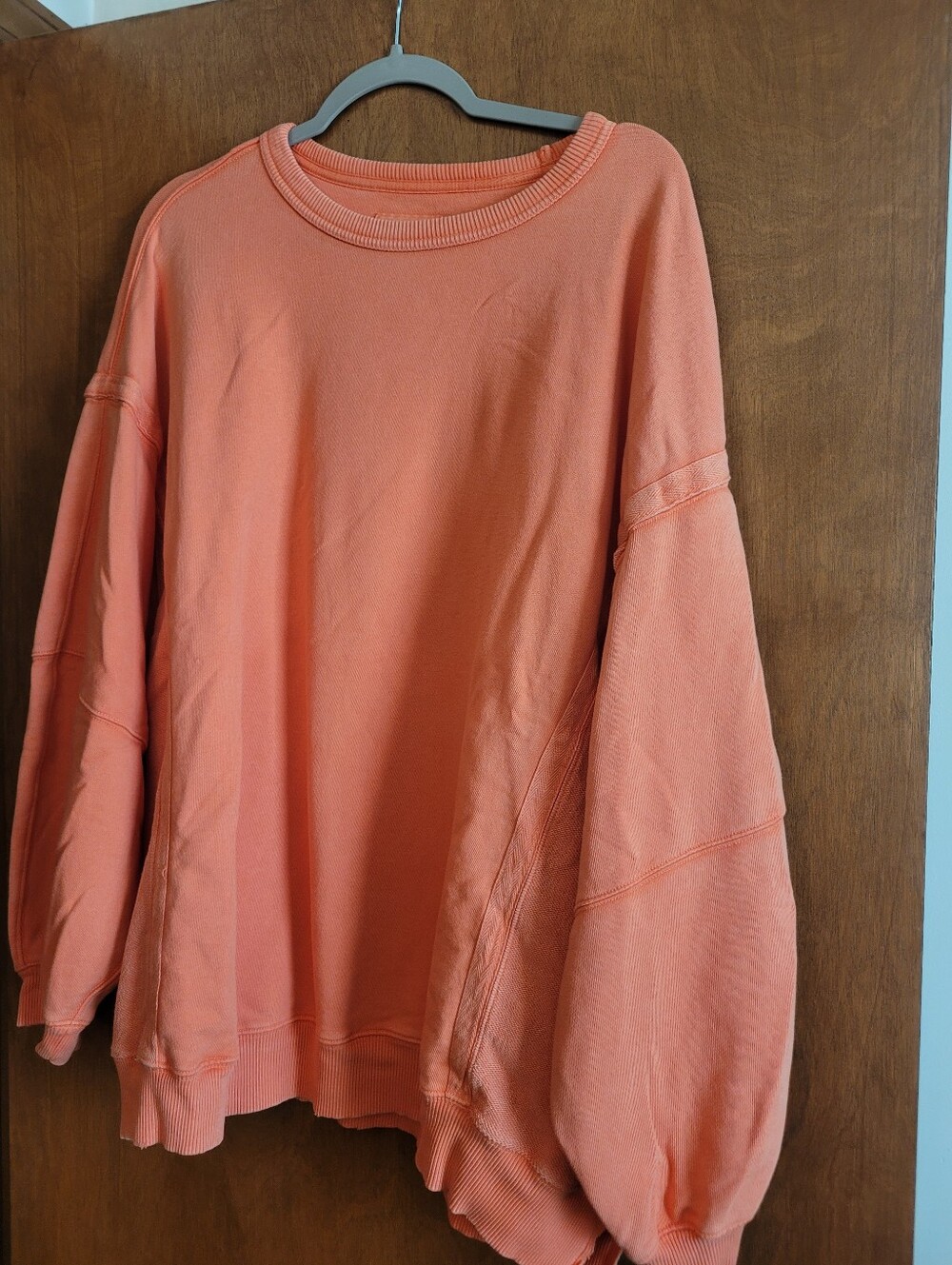 Aerie Women's Coral Orange Oversized Sweatshirt